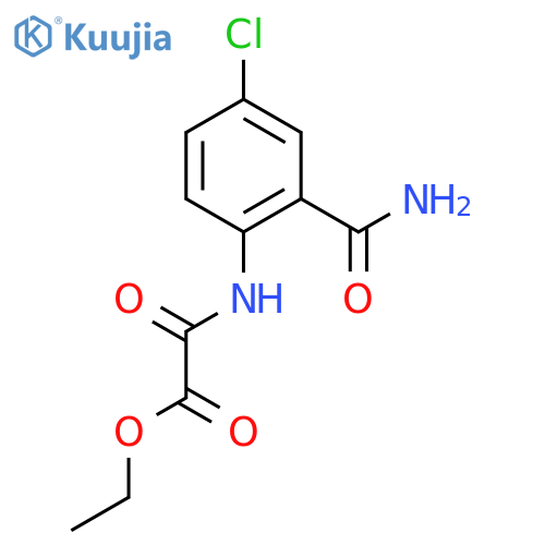 Acetic acid, [[2-(aminocarbonyl)-4-chlorophenyl]amino]oxo-, ethyl ester structure