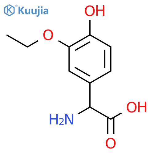 2-amino-2-(3-ethoxy-4-hydroxyphenyl)acetic acid structure