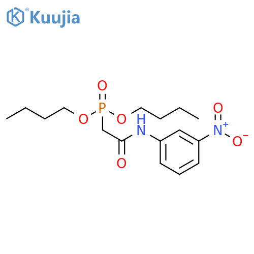 Phosphonic acid, [2-[(3-nitrophenyl)amino]-2-oxoethyl]-, dibutyl ester structure