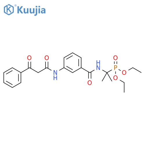 Phosphonic acid,[1-[[3-[(1,3-dioxo-3-phenylpropyl)amino]benzoyl]amino]-1-methylethyl]-,diethyl ester structure