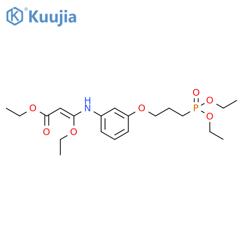 2-Propenoic acid,3-[[3-[3-(diethoxyphosphinyl)propoxy]phenyl]amino]-3-ethoxy-, ethylester structure