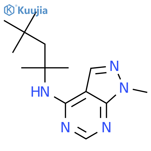 1-methyl-N-(2,4,4-trimethylpentan-2-yl)-1H-pyrazolo[3,4-d]pyrimidin-4-amine structure