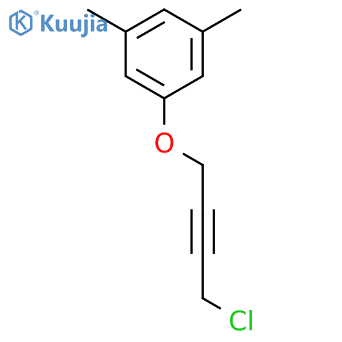 BENZENE, 1-[(4-CHLORO-2-BUTYNYL)OXY]-3,5-DIMETHYL- structure