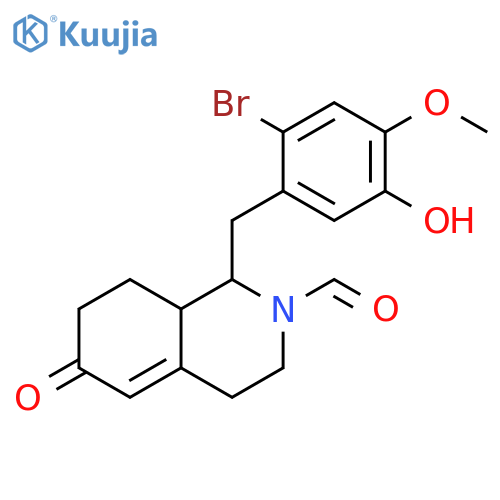 2(1H)-Isoquinolinecarboxaldehyde,1-[(2-bromo-5-hydroxy-4-methoxyphenyl)methyl]-3,4,6,7,8,8a-hexahydro-6-oxo- structure