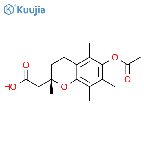 2H-1-Benzopyran-2-acetic acid, 6-(acetyloxy)-3,4-dihydro-2,5,7,8-tetramethyl-, (S)- (9CI) structure
