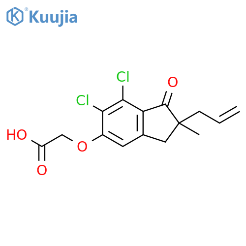 Acetic acid,[[6,7-dichloro-2,3-dihydro-2-methyl-1-oxo-2-(2-propenyl)-1H-inden-5-yl]oxy]- structure
