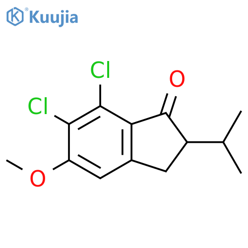 1H-INDEN-1-ONE, 6,7-DICHLORO-2,3-DIHYDRO-5-METHOXY-2-(1-METHYLETHYL)- structure