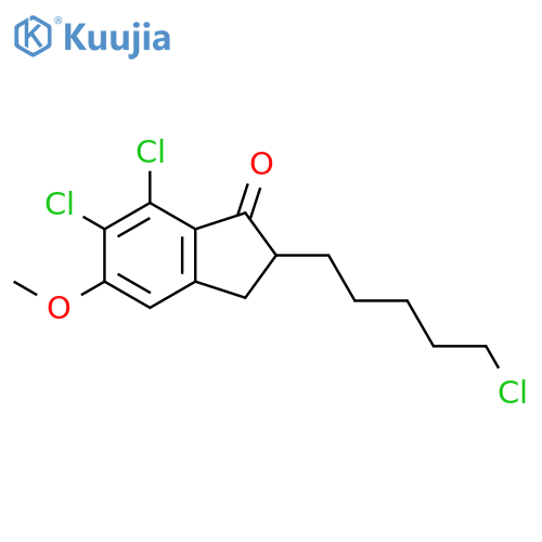 1H-INDEN-1-ONE, 6,7-DICHLORO-2-(5-CHLOROPENTYL)-2,3-DIHYDRO-5-METHOXY- structure