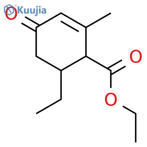 Ethyl 6-ethyl-2-methyl-4-oxocyclohex-2-enecarboxylate structure