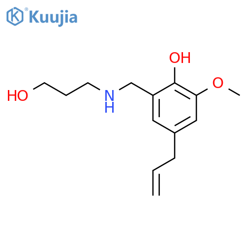 2-{[(3-hydroxypropyl)amino]methyl}-6-methoxy-4-(prop-2-en-1-yl)phenol structure
