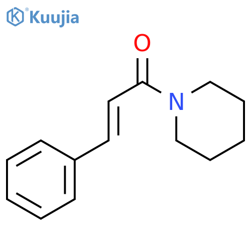N-(3-phenylpropenoyl)piperidine structure