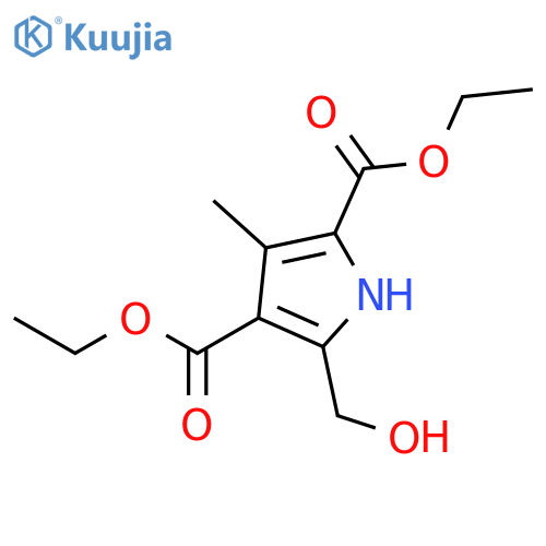 Diethyl 5-(hydroxymethyl)-3-methyl-1h-pyrrole-2,4-dicarboxylate structure