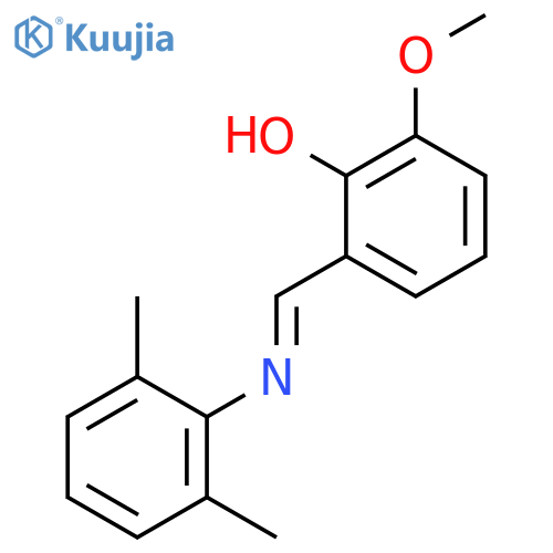 PHENOL, 2-[[(2,6-DIMETHYLPHENYL)IMINO]METHYL]-6-METHOXY- structure