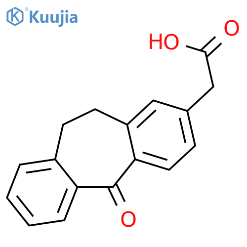 5H-DIBENZO[A,D]CYCLOHEPTENE-2-ACETIC ACID, 10,11-DIHYDRO-5-OXO- structure
