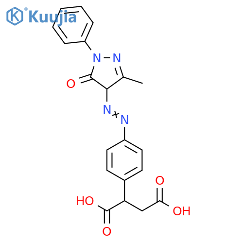Butanedioic acid,[4-[(4,5-dihydro-3-methyl-5-oxo-1-phenyl-1H-pyrazol-4-yl)azo]phenyl]- structure