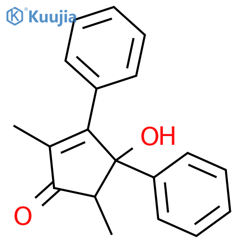 4-Hydroxy-2,5-dimethyl-3,4-diphenyl-cyclopent-2-enone structure