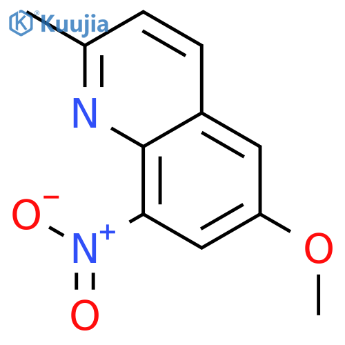 Quinoline, 6-methoxy-2-methyl-8-nitro- structure
