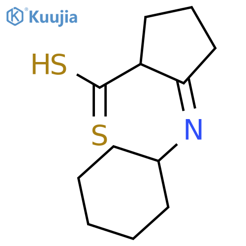 Cyclopentanecarbodithioic acid, 2-(cyclohexylimino)- structure