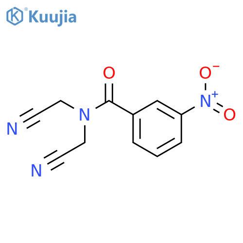 N,N-bis(cyanomethyl)-3-nitrobenzamide structure