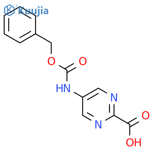 5-{(benzyloxy)carbonylamino}pyrimidine-2-carboxylic acid structure