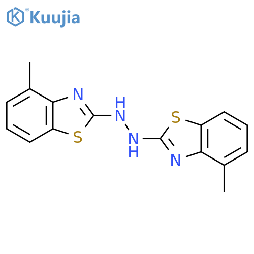4-methyl-2-2-(4-methyl-1,3-benzothiazol-2-yl)hydrazin-1-yl-1,3-benzothiazole structure