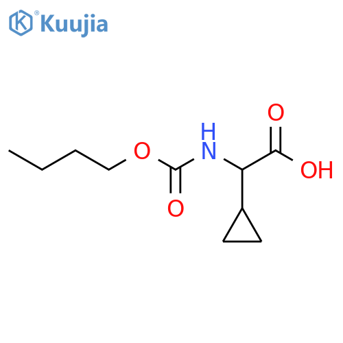 2-{[(tert-butoxy)carbonyl]amino}-2-cyclopropylacetic acid structure