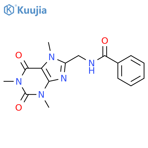 N-[(1,3,7-trimethyl-2,6-dioxo-2,3,6,7-tetrahydro-1H-purin-8-yl)methyl]benzamide structure