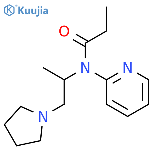 N-(1-methyl-2-pyrrolidin-1-ylethyl)-N-pyridin-2-ylpropanamide structure