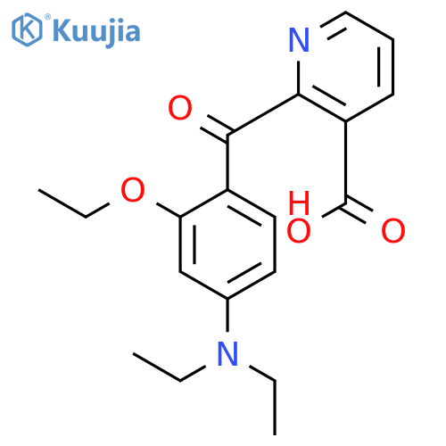 3-Pyridinecarboxylic acid, 2-[4-(diethylamino)-2-ethoxybenzoyl]- structure