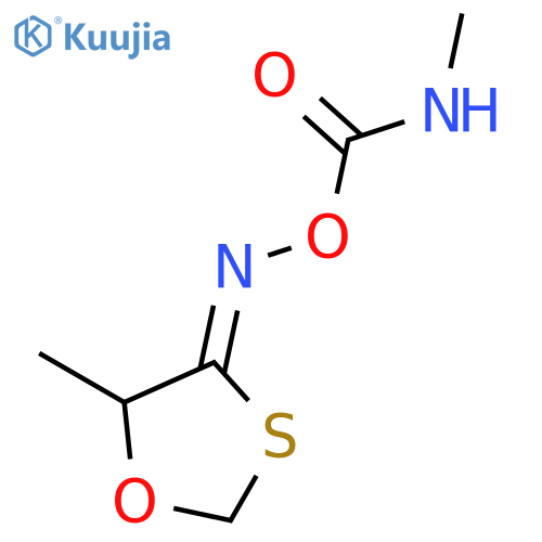 N-methyl-1-({[(4E)-5-methyl-1,3-oxathiolan-4-ylidene]amino}oxy)-1-oxomethanamine structure