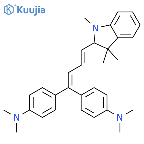 Benzenamine,4,4'-[4-(2,3-dihydro-1,3,3-trimethyl-1H-indol-2-yl)-1,3-butadien-1-ylidene]bis[N,N-dimethyl- structure