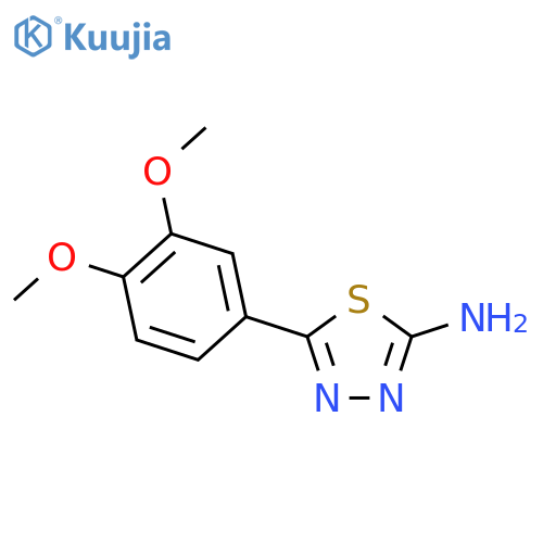 5-(3,4-dimethoxyphenyl)-1,3,4-thiadiazol-2-amine structure