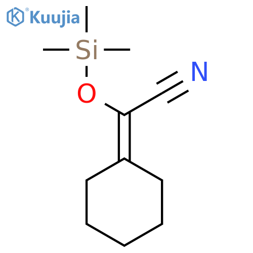 Acetonitrile, cyclohexylidene[(trimethylsilyl)oxy]- structure