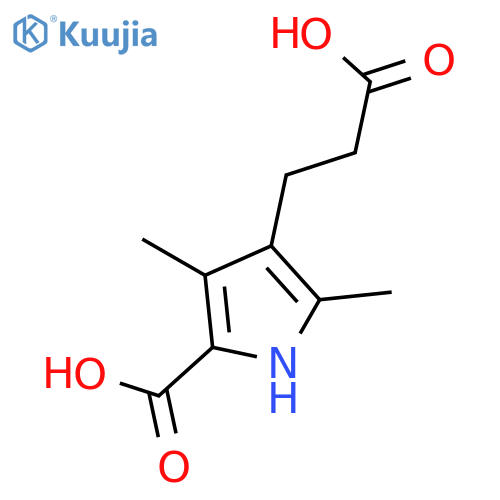 5-carboxy-2,4-dimethyl-1H-Pyrrole-3-propanoic acid structure