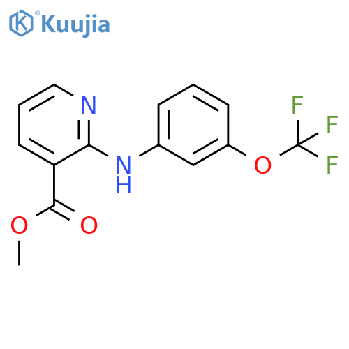 3-Pyridinecarboxylic acid, 2-[[3-(trifluoromethoxy)phenyl]amino]-, methyl ester structure