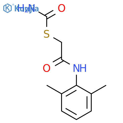 S-(2-((2,6-dimethylphenyl)amino)-2-oxoethyl) carbamothioate structure