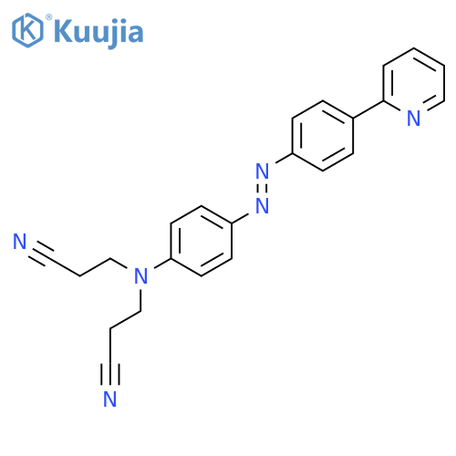 Propanenitrile, 3,3'-[[4-[[4-(2-pyridinyl)phenyl]azo]phenyl]imino]bis- structure