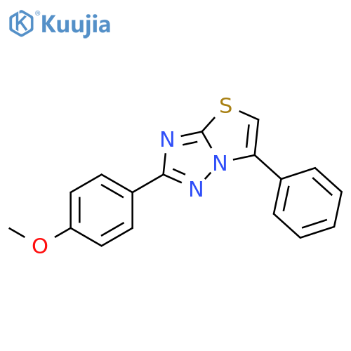 2-(4-methoxyphenyl)-6-phenyl-1,2,4triazolo3,2-b1,3thiazole structure