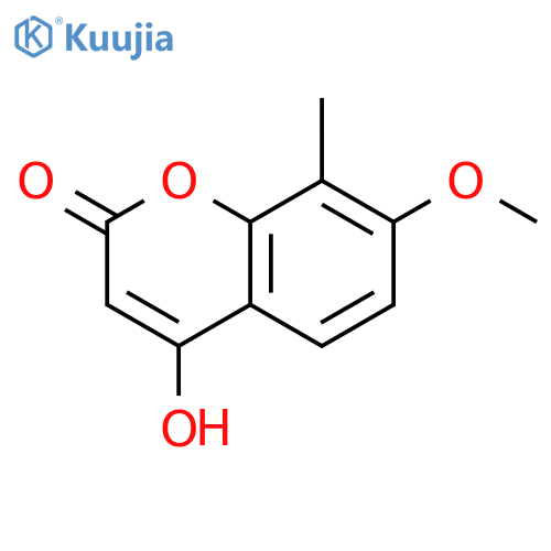 2H-1-Benzopyran-2-one, 4-hydroxy-7-methoxy-8-methyl- structure