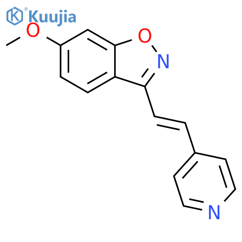 1,2-BENZISOXAZOLE, 6-METHOXY-3-[2-(4-PYRIDINYL)ETHENYL]- structure