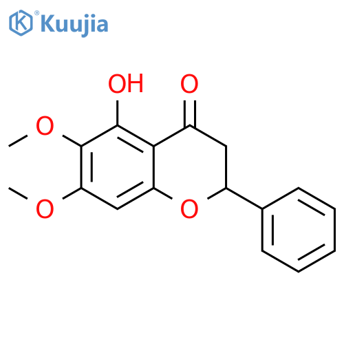 4H-1-Benzopyran-4-one,2,3-dihydro-5-hydroxy-6,7-dimethoxy-2-phenyl- structure