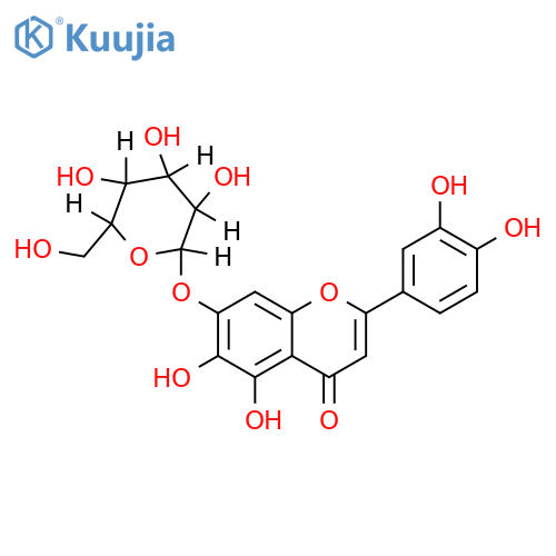 6-Hydroxyluteolin 7-glucoside structure
