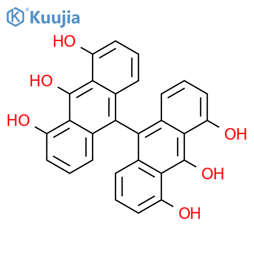 [9,9'-Bianthracene]-4,4',5,5',10,10'-hexol structure