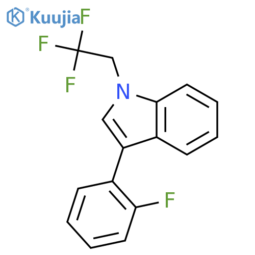 3-(2-Fluorophenyl)-1-(2,2,2-trifluoroethyl)-1H-indole structure