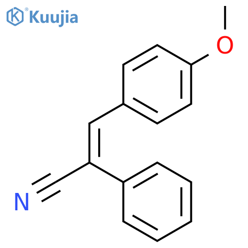 3-(4-methoxyphenyl)-2-phenylprop-2-enenitrile structure