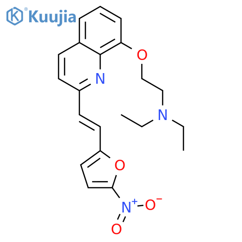 N,N-diethyl-2-({2-[(E)-2-(5-nitrofuran-2-yl)ethenyl]quinolin-8-yl}oxy)ethanamine structure