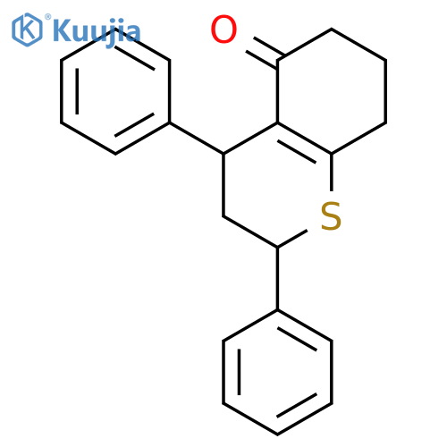 5H-1-Benzothiopyran-5-one, 2,3,4,6,7,8-hexahydro-2,4-diphenyl- structure