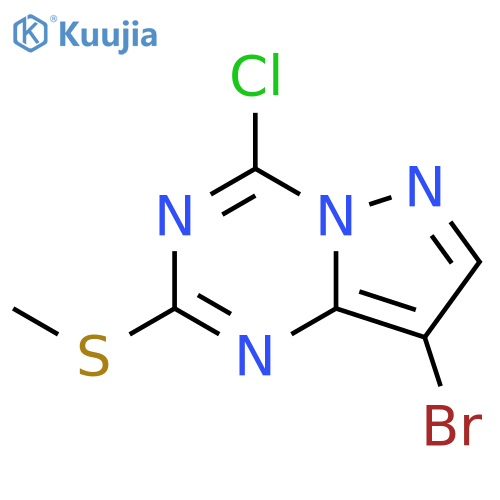 8-bromo-4-chloro-2-(methylsulfanyl)pyrazolo[1,5-a][1,3,5]triazine structure