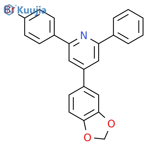 PYRIDINE, 4-(1,3-BENZODIOXOL-5-YL)-2-(4-BROMOPHENYL)-6-PHENYL- structure