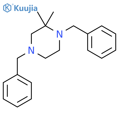 1,4-dibenzyl-2,2-dimethylpiperazine structure
